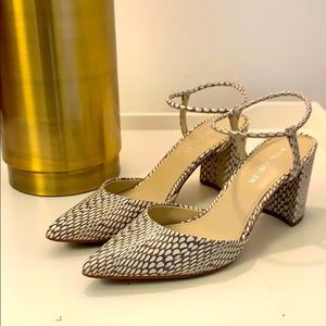 Snake print heel